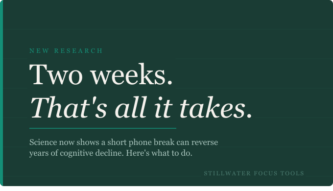 Two Weeks Away From Your Phone Could Reverse Years of Cognitive Decline
