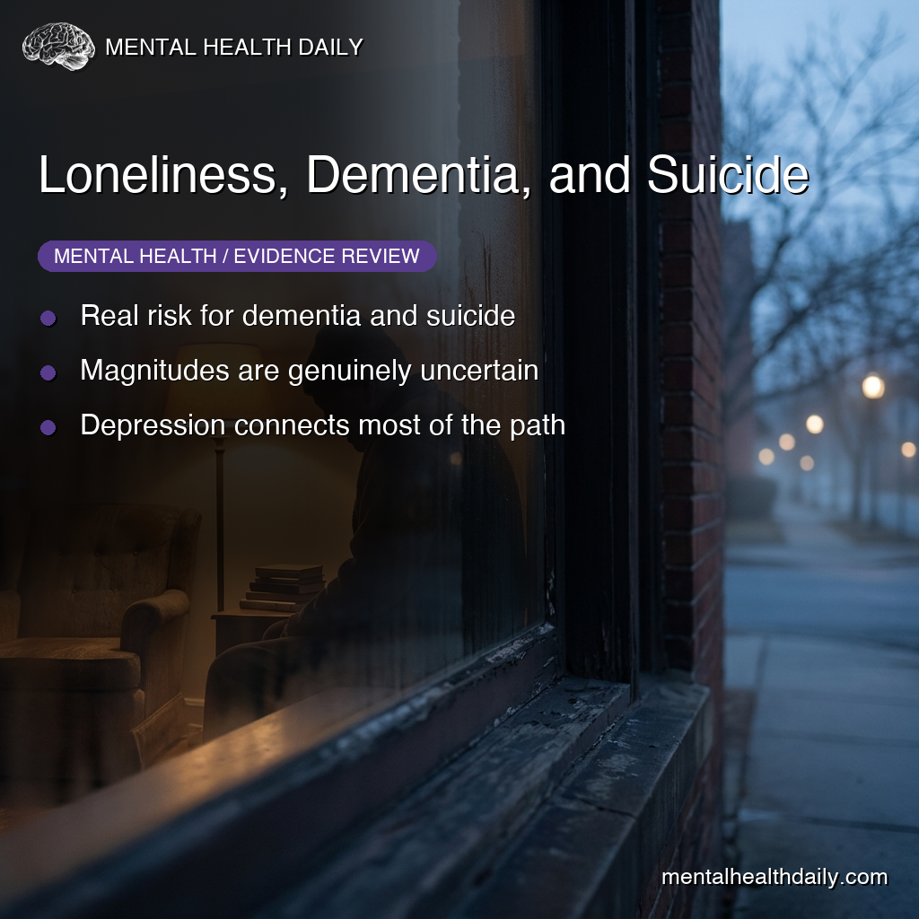 How Much Does Loneliness Raise Dementia and Suicide Risk?