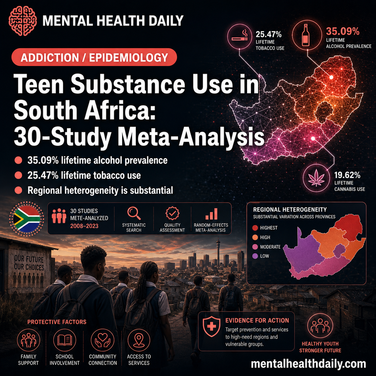 Teen Substance Use in South Africa: 30-Study Meta-Analysis