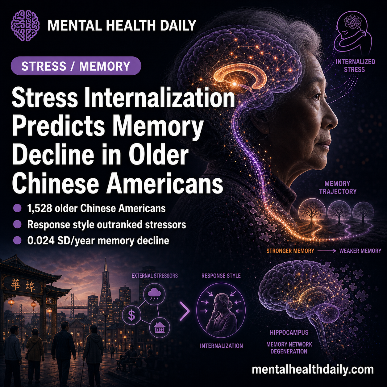 Stress Internalization Predicts Memory Decline in Older Chinese Americans