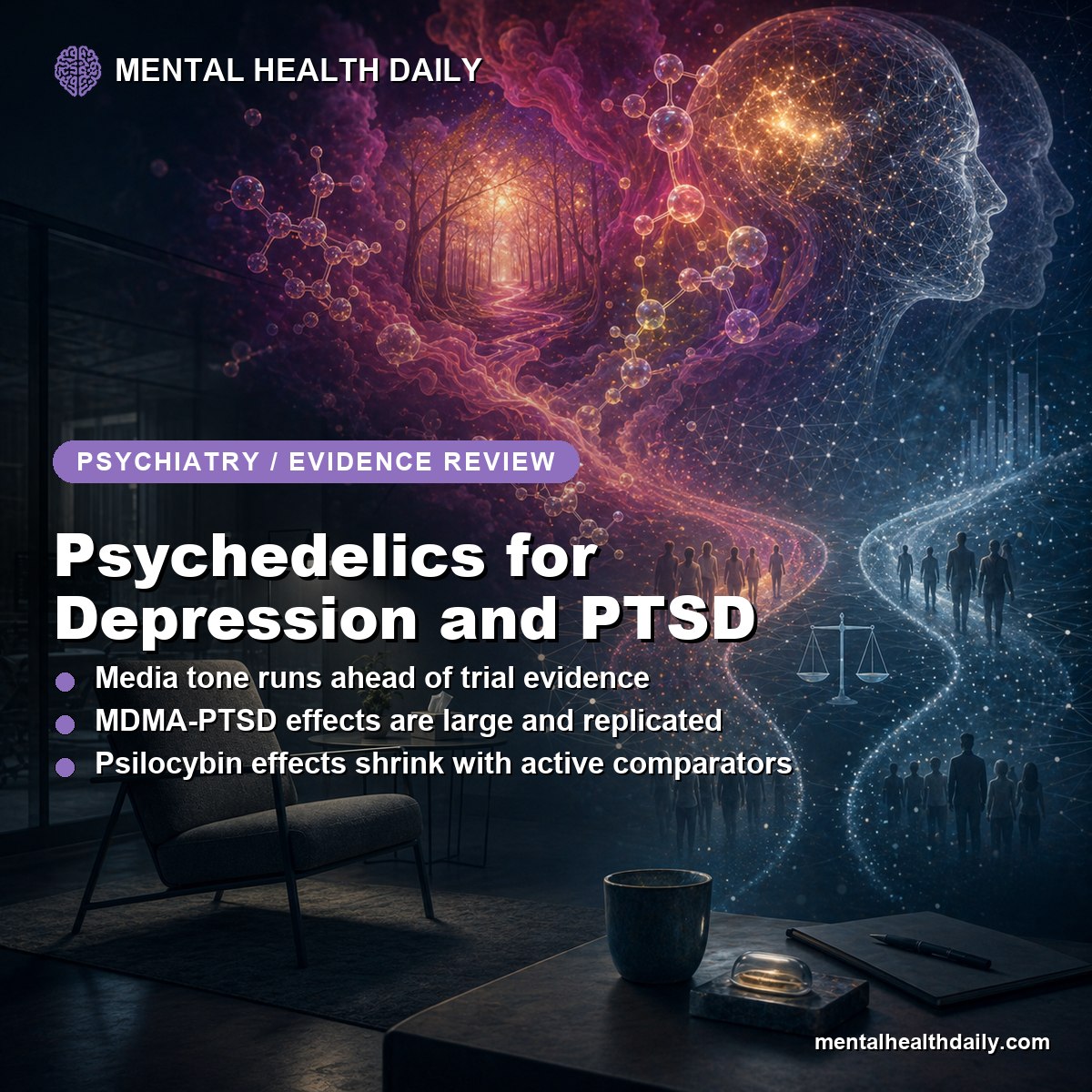 Psilocybin for Depression, MDMA for PTSD: What Phase 3 Trials Show