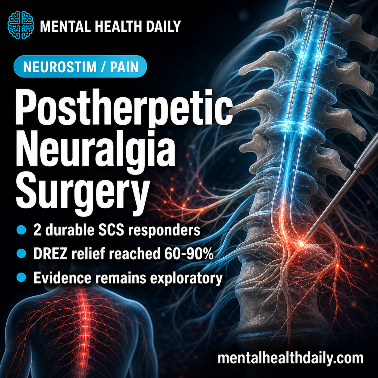 Postherpetic Neuralgia Surgery: SCS Helped 2 of 8, DREZ 60-90%