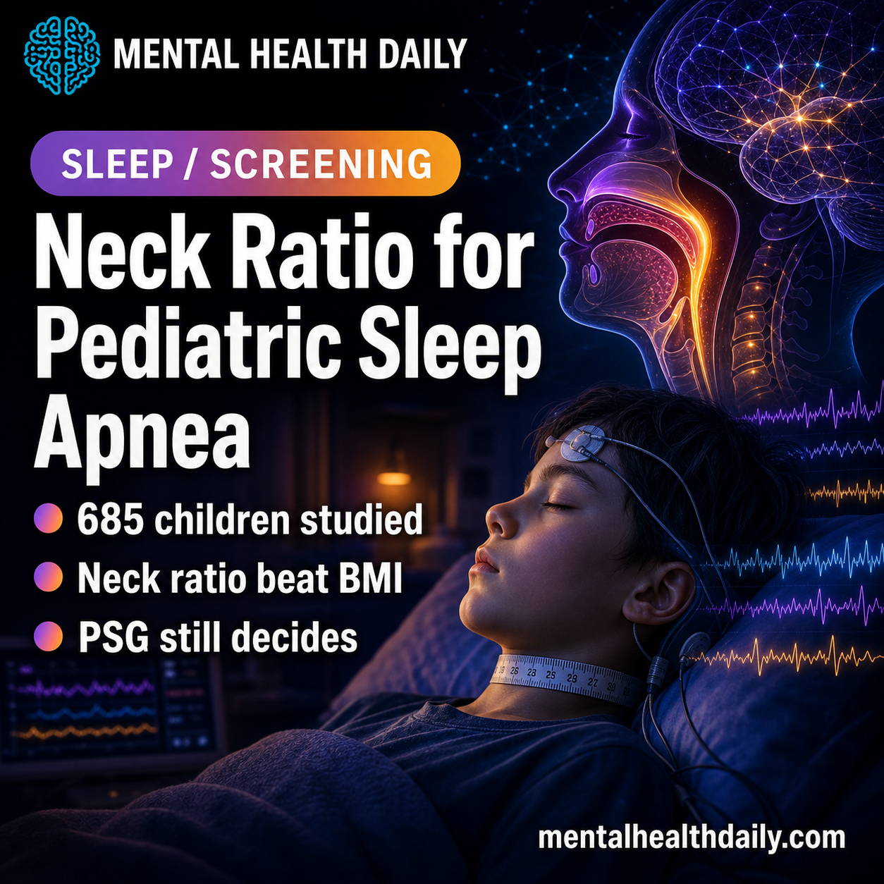Neck-to-Height Ratio Screens Pediatric Sleep Apnea Better Than BMI