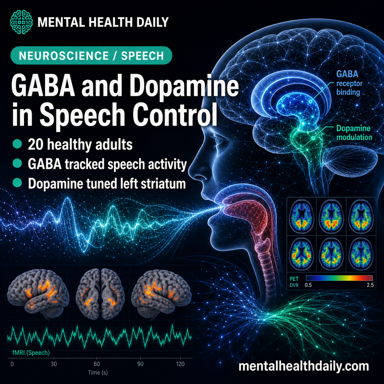 GABA and Dopamine Shape Human Speech Control in PET-fMRI Study
