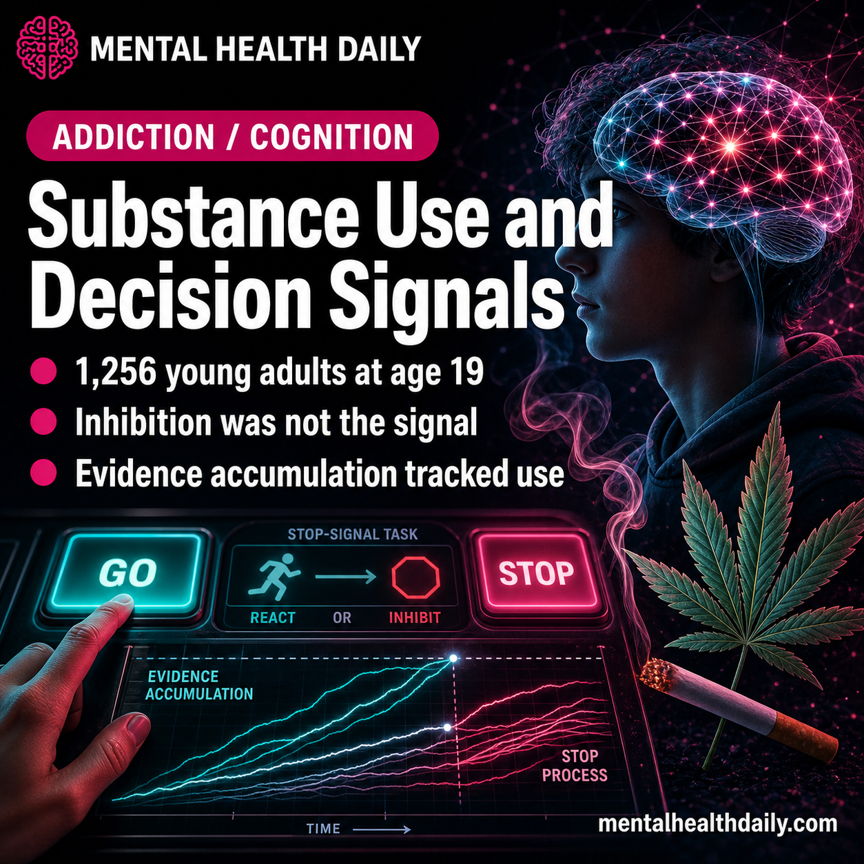 Stop-Signal Task Links Cannabis Use to Decision Efficiency, Not Inhibition