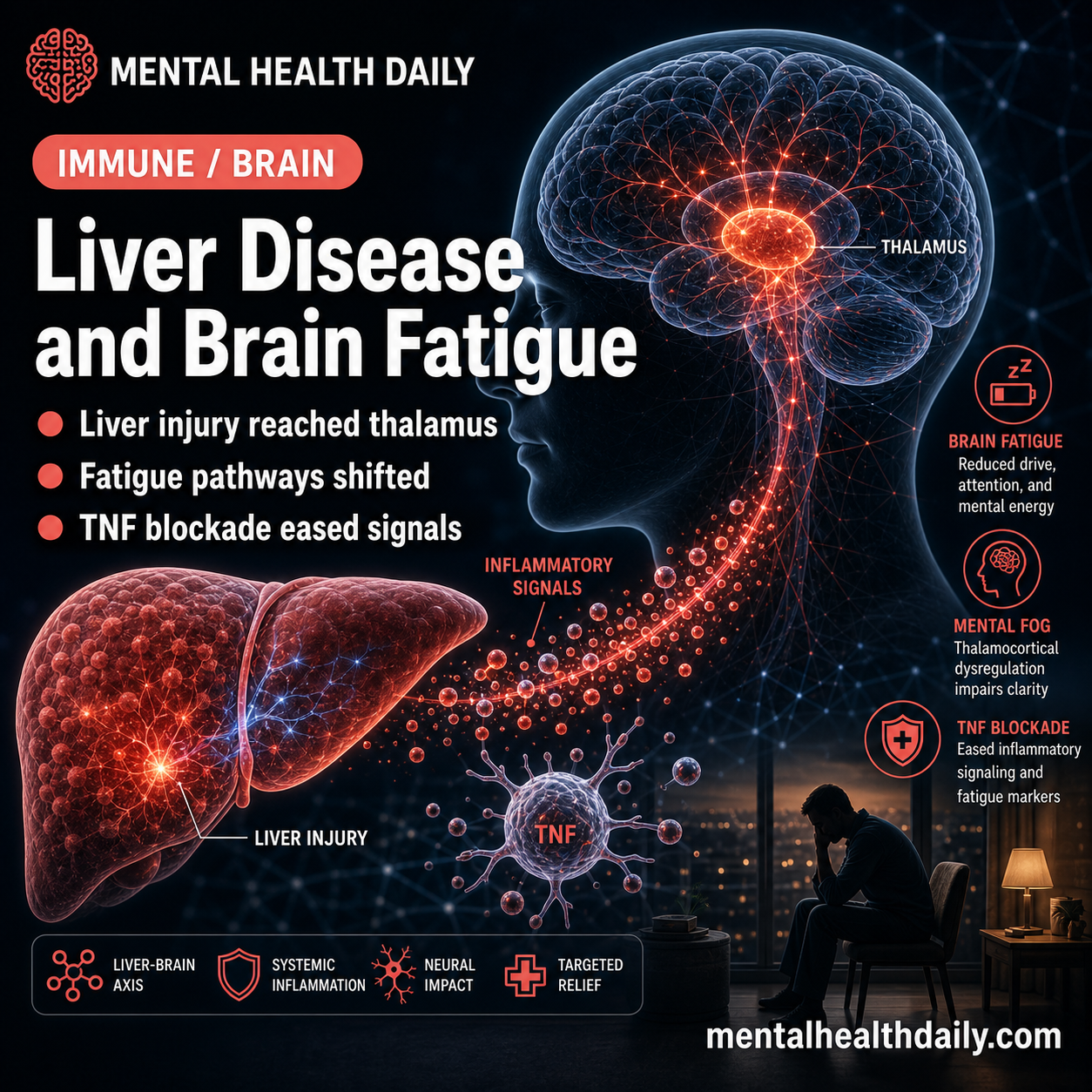 Cholestatic Liver Injury Alters Thalamus Fatigue Genes
