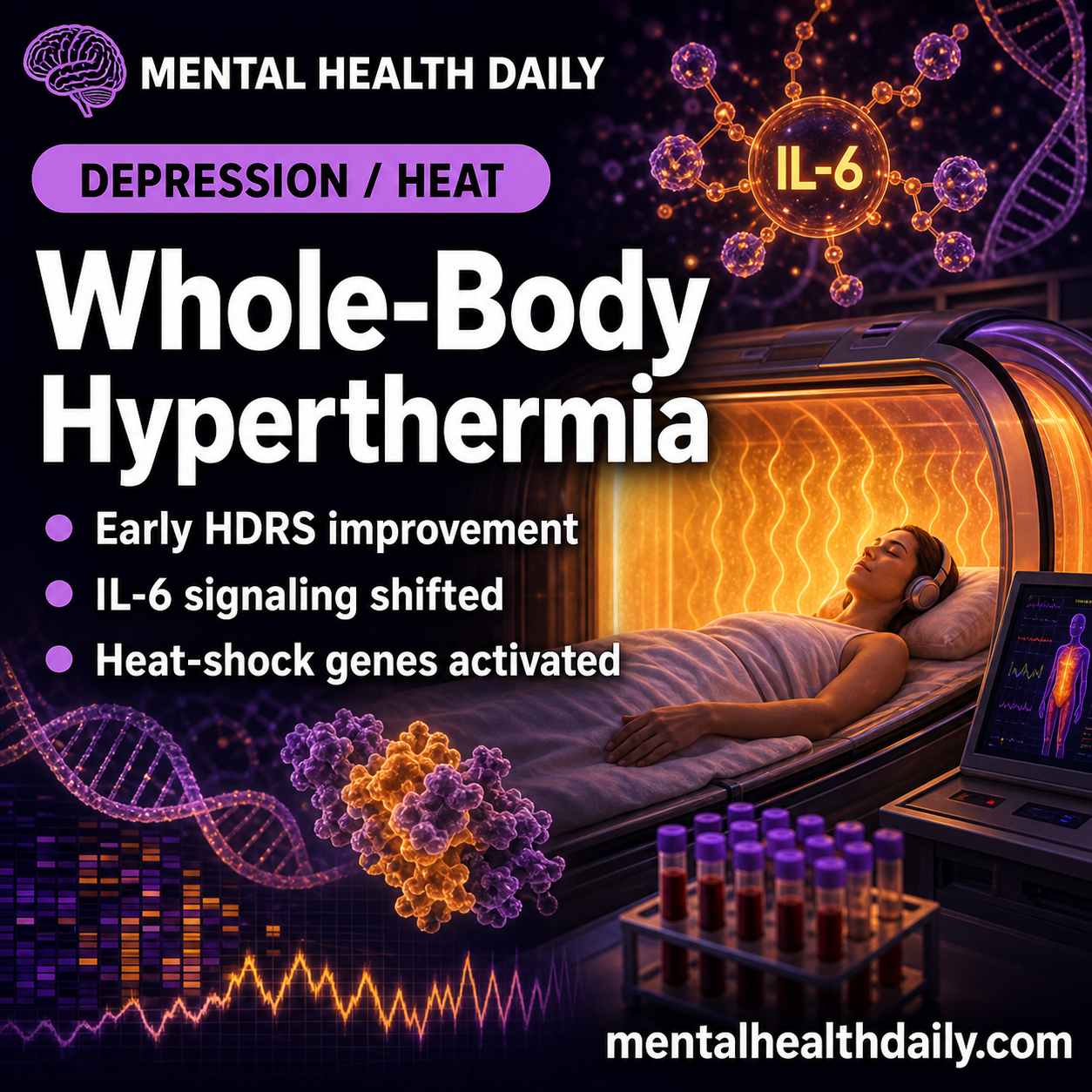 Whole-Body Hyperthermia for Depression: IL-6 Heat Genes