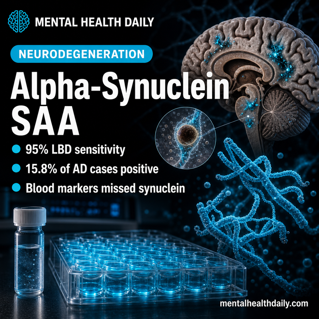 Alpha-Synuclein SAA Detected 95% of Lewy Body Dementia in ALZAN