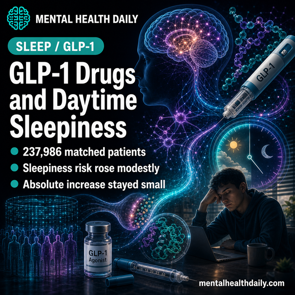 GLP-1 Drugs Linked to 21% Higher Daytime Sleepiness Risk