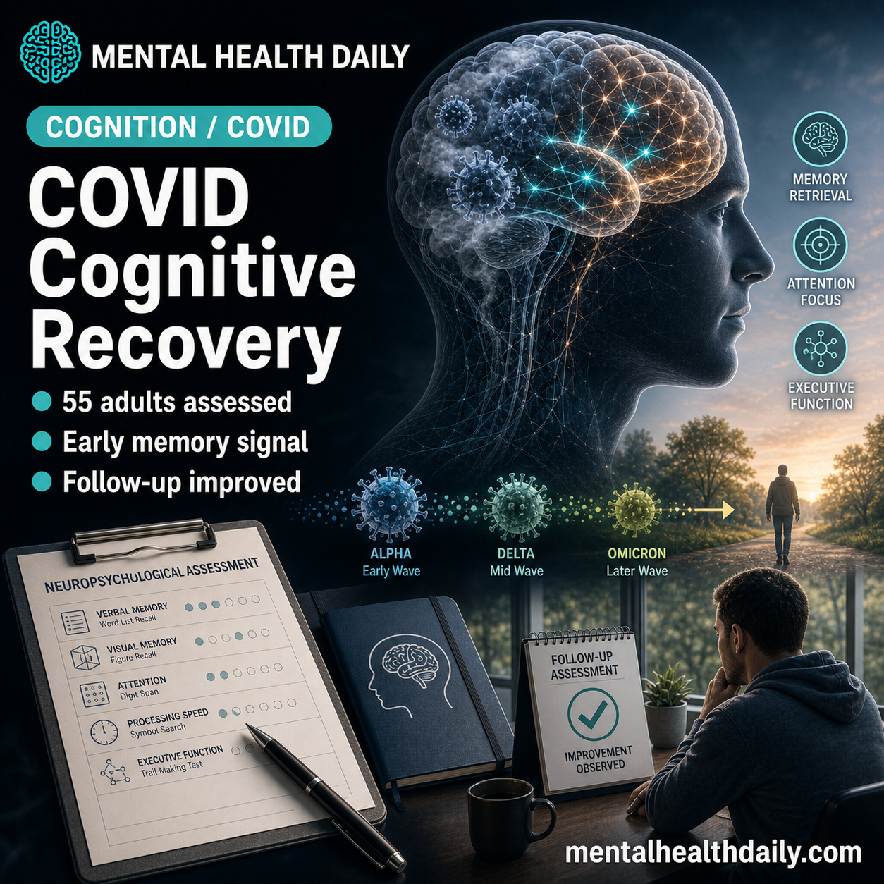Mild COVID Cognition Improved After Alpha/Delta and Omicron