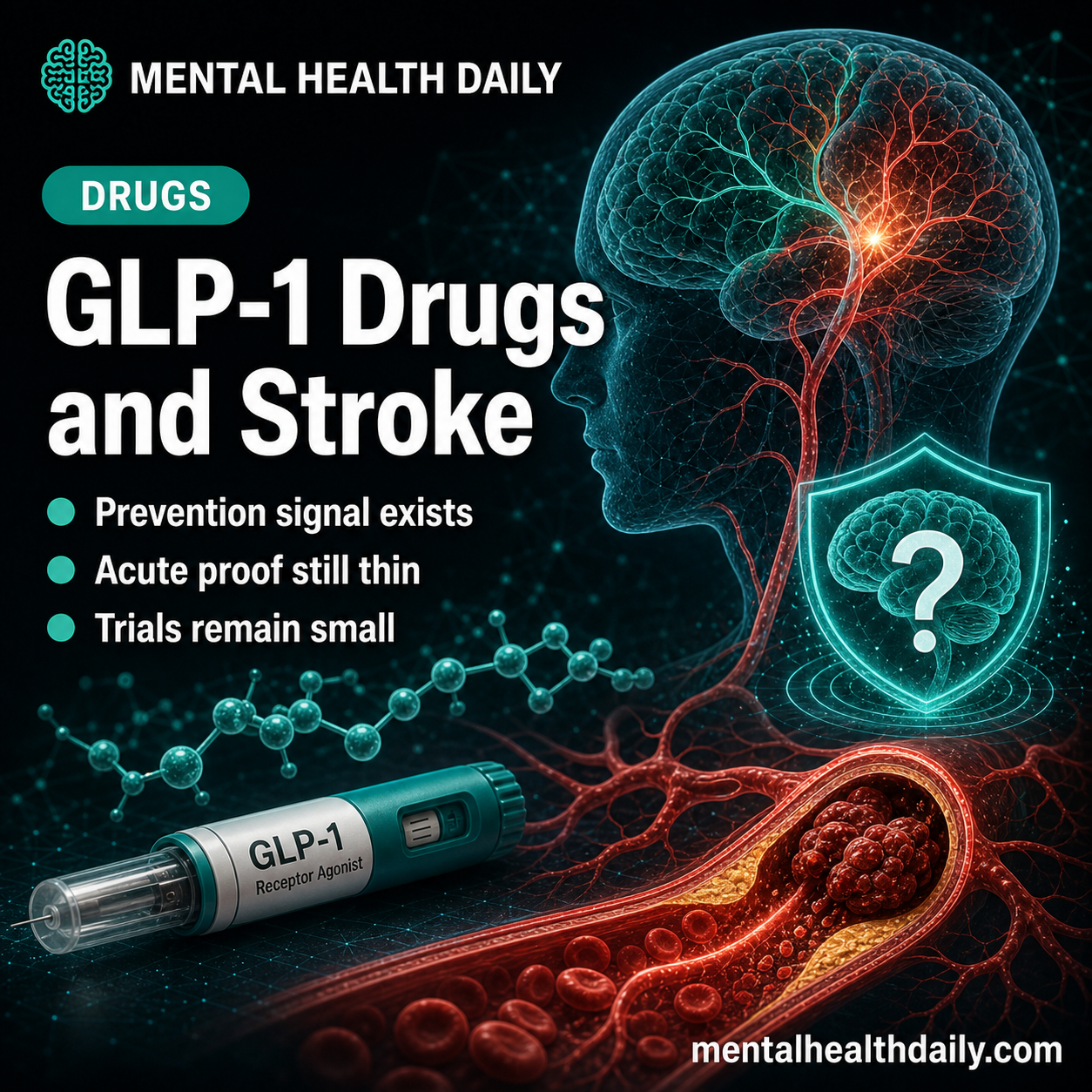 GLP-1 Stroke Review Finds Prevention Signal, No Acute Neuroprotection Proof