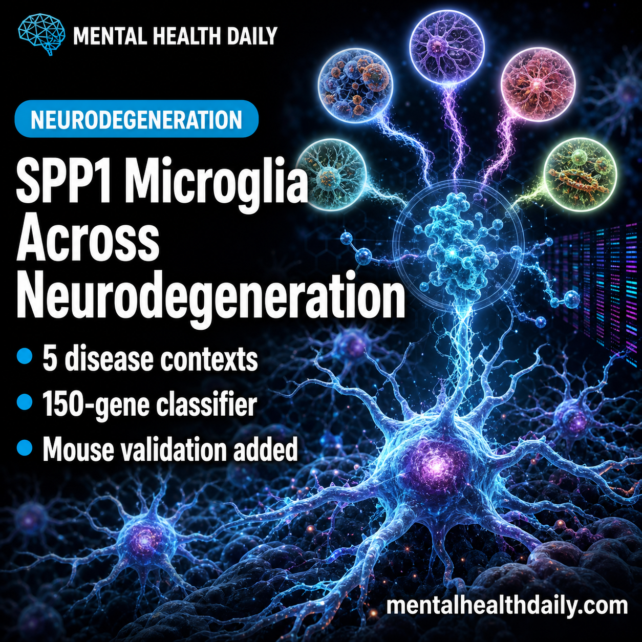 SPP1 Marks Cross-Disease Microglial Activation in Neurodegeneration