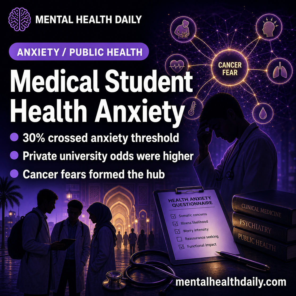 Saudi Medical Students Had 30% Health Anxiety in 650-Person Study