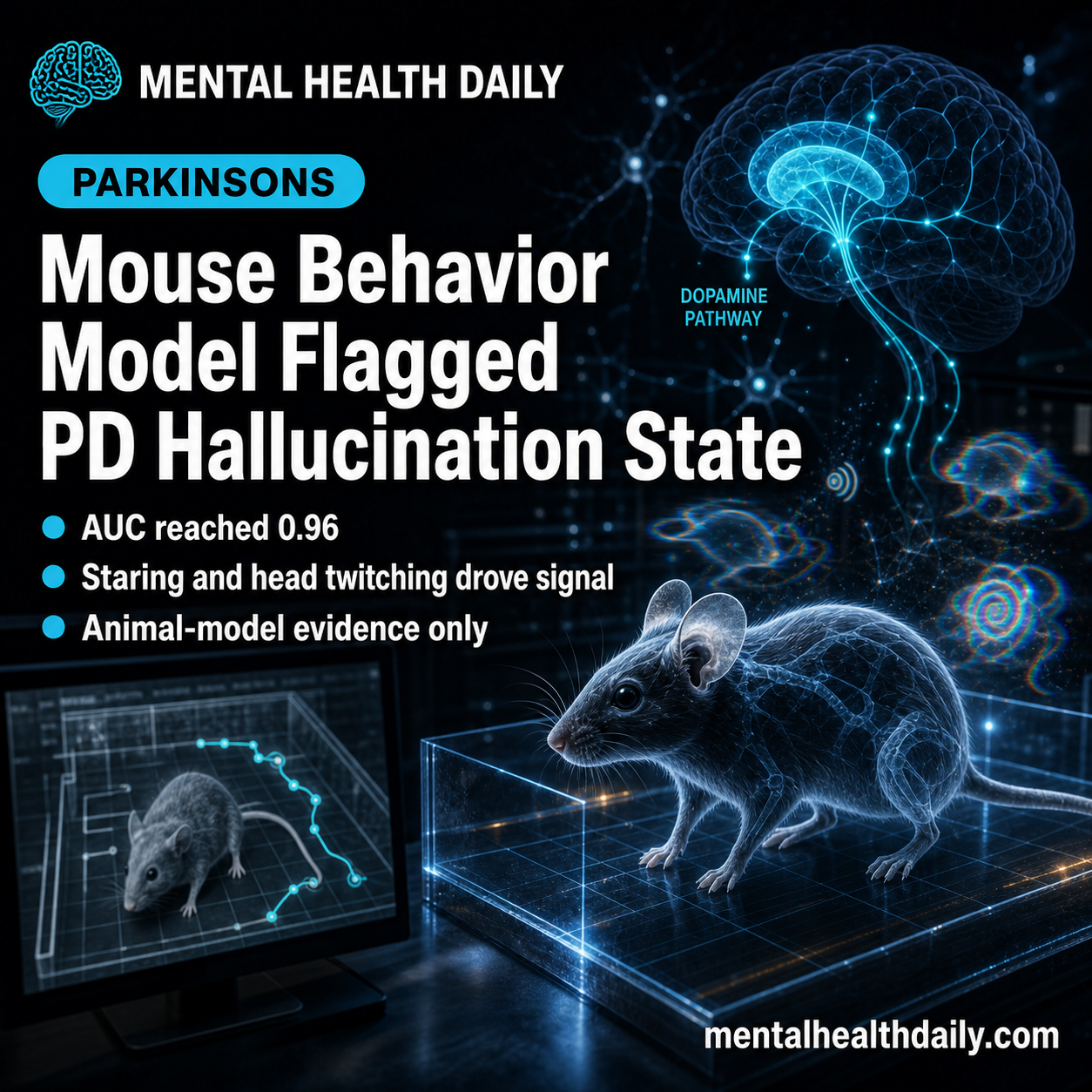 Parkinson’s Visual Hallucination Mouse Model Hit AUC 0.96