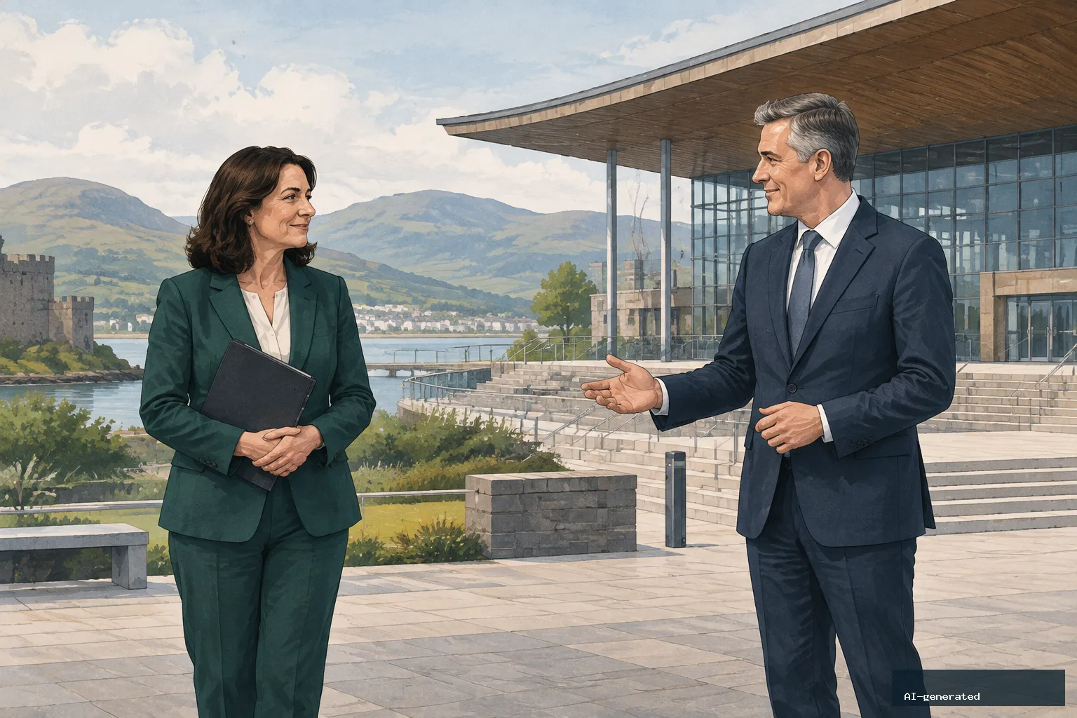 Helen Jenner wins Reform UK leadership in Wales by two votes — AI-generated editorial image