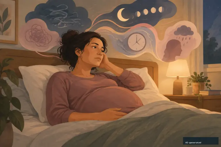 Perinatal sleep disruption linked with anxiety, obsessive symptoms and depression in study — AI-generated editorial image