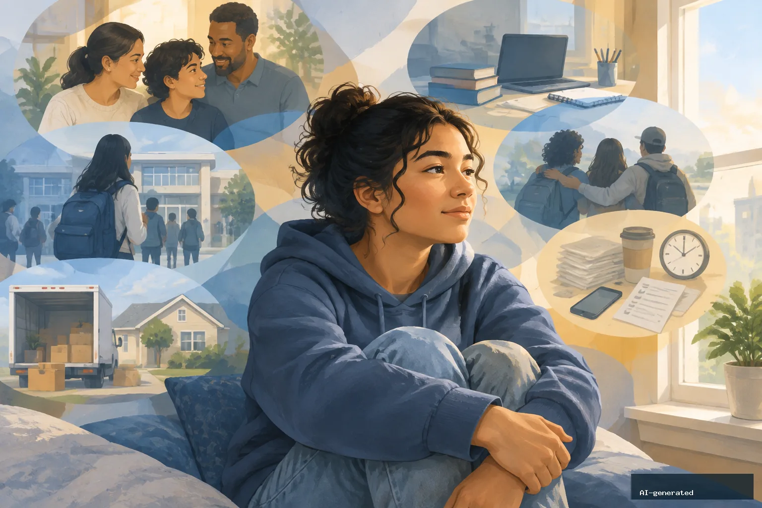 Study links cumulative adolescent life events with suicidal thoughts—but not causation — AI-generated editorial image