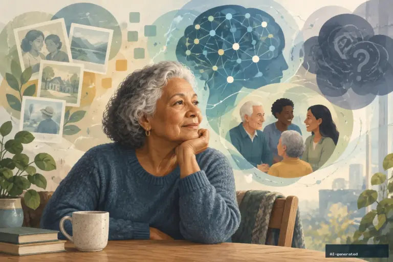 What research is examining about psychological factors and dementia risk