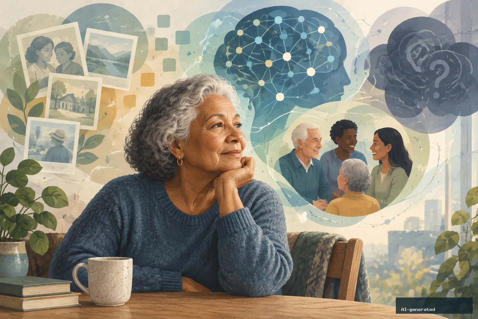What research is examining about psychological factors and dementia risk