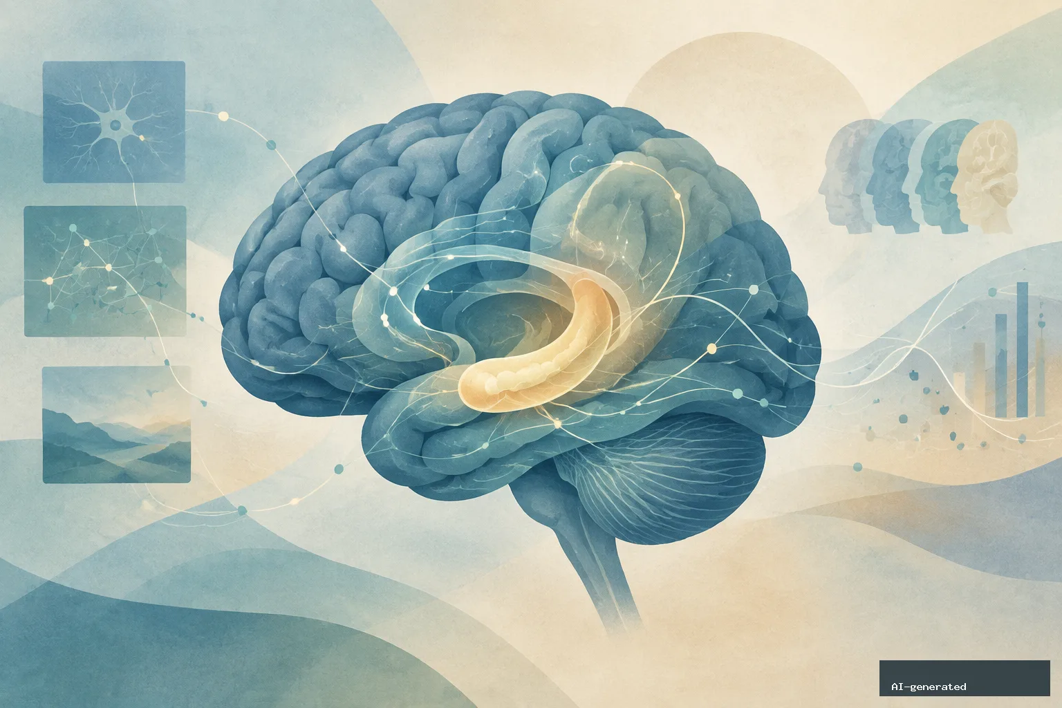 What the Public Record Confirms About a New Hippocampal Connectivity Study — AI-generated editorial image